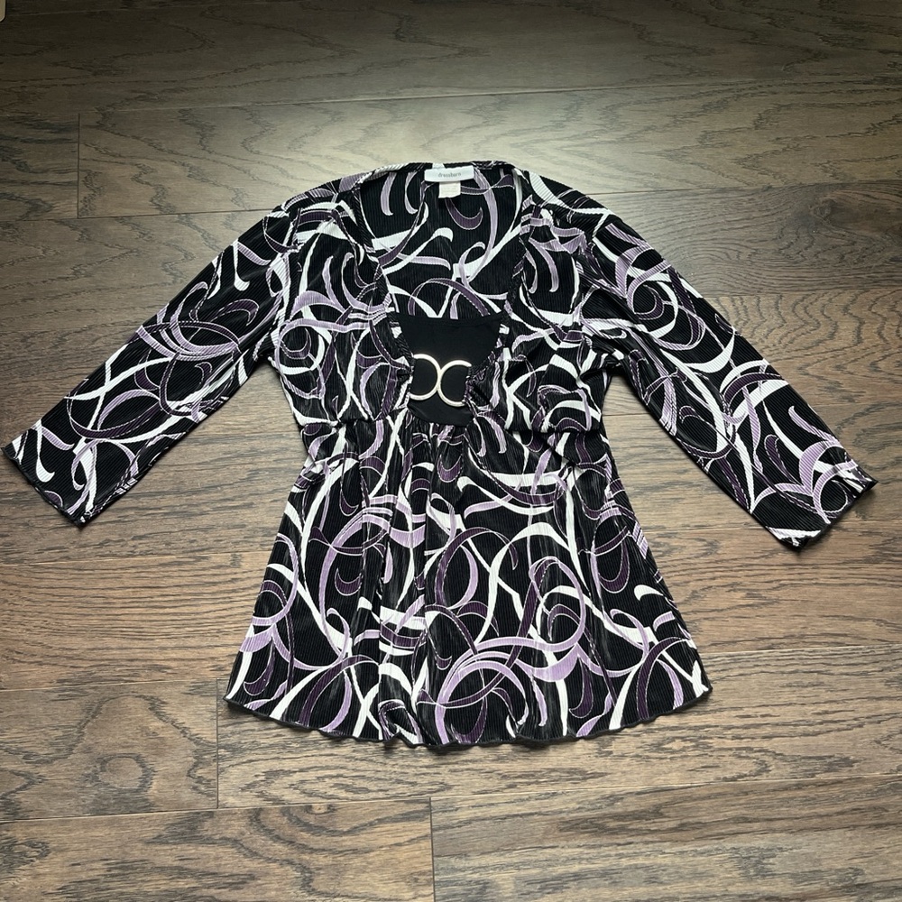 Black and Purple Swirl Top